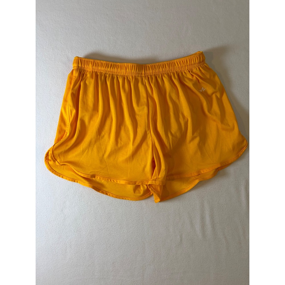 Alleson Athletic Womens Running Shorts Gold Orange Track Field Style 7278 Large